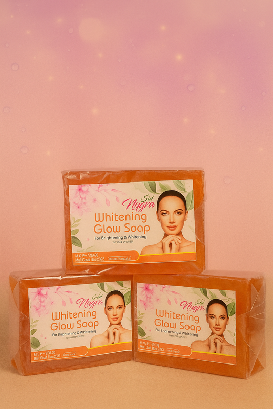 🌸 Nuqra Whitening Glow Soap – Pack of 3