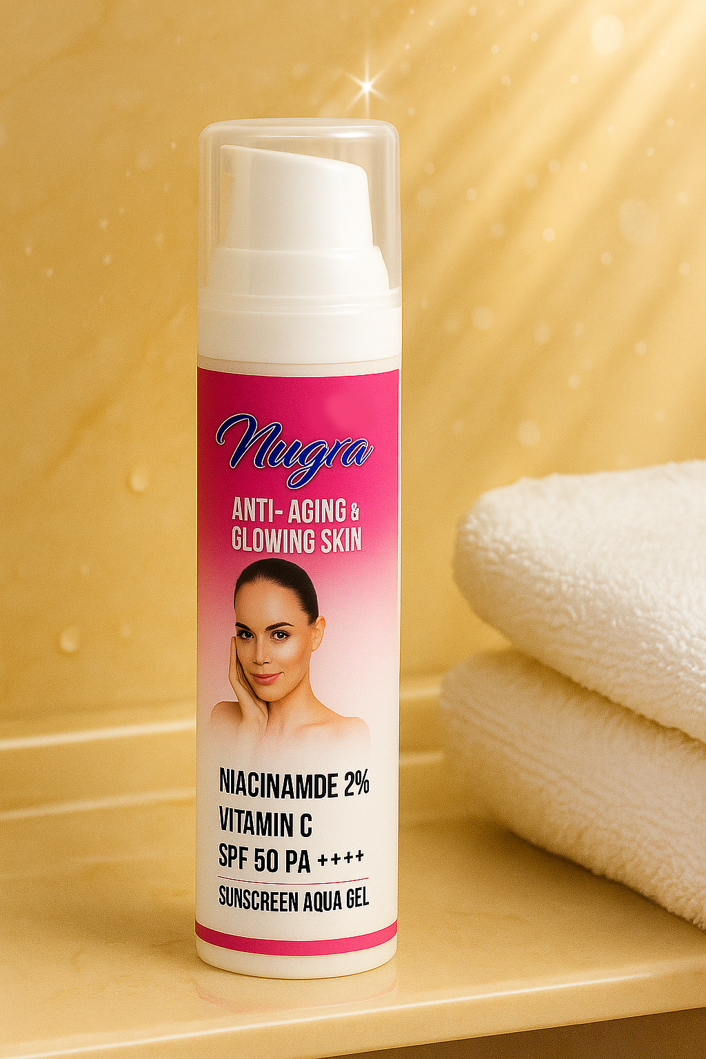 Nuqra Anti-Aging Glowing Skin Sunscreen – Protect, Glow, Rewind Time