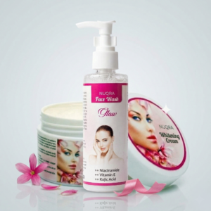 Nuqra Whitening Cream and Face Wash Combo for glowing skin and dark spot removal